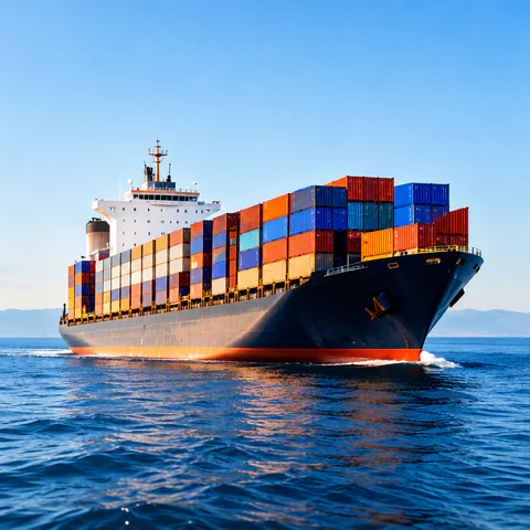 Cargo ship for global delivery
